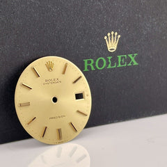 Rolex Oysterdate Precision Men's 34mm Gold Dial Stick Oyster Jubilee Model 6694