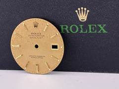 Rolex Datejust Mens 36mm Gold Linen Gold Stick Dial Jubilee Oyster 16013 16233