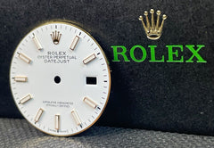 Rolex Datejust 36mm Mens 18k Rose Gold White Dial Stick Rose Silver 126231