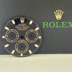 Rolex Daytona Cosmo 2-Tone Black Dial 18k Gold Stick Markers Oyster Ref: 116503