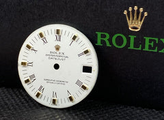 Rolex Datejust Ladies 31mm White Roman Dial Gold Oyster Perpetual Ref 68273