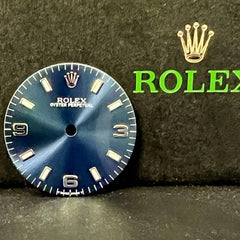 Rolex Oyster Perpetual Midsize 31mm Blue Dial Silver Stick Arabic Ref: 77080