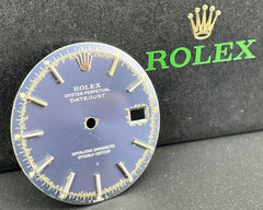 Rolex Mens 36mm Datejust Blue Dial Silver Stick Jubilee Oyster PiePan 1601