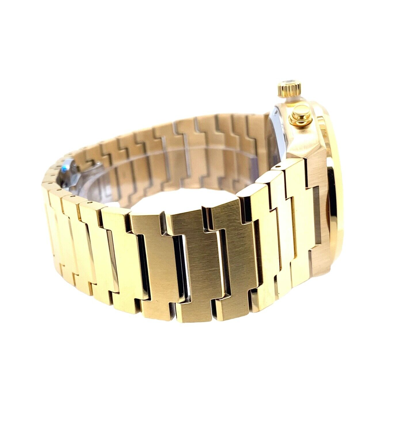 IceTime Maximus 41mm Men Yellow Gold Steel Watch Green Dial Iced