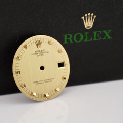 Rolex Date Men's 34mm Gold Linen Dial Gold Stick Oyster Jubilee Model 1501 1505