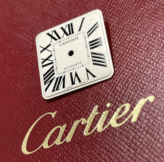 Cartier Santos 100  White Dial Black Roman 35mm Automatic Steel Ref: W20106X8