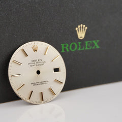 Rolex Datejust Men's 36mm 2-Tone Silver Dial Gold Stick Oyster Jubilee 16013