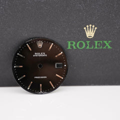 Rolex Oysterdate Precision 34mm Black Dial Silver Stick Ref 6694 REFINISHED