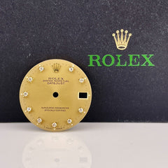 Rolex Datejust 31mm Midsize Gold Champagne Dial FACTORY DIAMOND Ref 68273