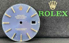 Rolex Datejust Mens 36mm Navy Blue Gold Stick Jubilee Oyster Ref:16233 16013