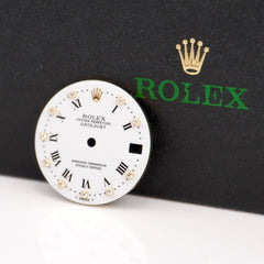 Rolex Datejust Midsize 31mm White Dial FACTORY DIAMOND ROMAN Ref 68273