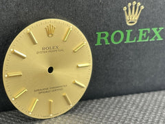 Rolex Men's Oyster Perpetual 34mm Gold Dial Gold Stick Jubilee Oyster Ref: 1005