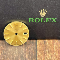 Rolex Date Ladies 26mm Gold Dial Gold Stick Oyster Jubilee Ref 69173 6917