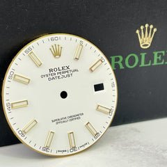 Rolex Datejust 41mm White Dial Yellow Gold Stick Oyster Jubilee Ref: 126333