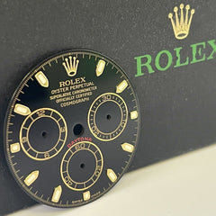 Rolex Daytona Cosmo 2-Tone Black Dial 18k Gold Stick Markers Oyster Ref: 116503