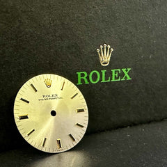 Rolex Oyster Perpetual Midsize 31mm Silver Dial Gold Stick Ref: 67183