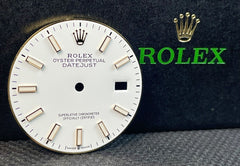 Rolex Datejust 36mm Mens 18k Rose Gold White Dial Stick Rose Silver 126231