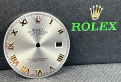 Rolex Datejust Men's 36mm Slate Gray Watch Dial Rose Gold Roman Ref 116231