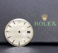 Rolex Datejust 36mm Silver Linen Non Quick Stick Dial Oyster 1601 1603 RARE!