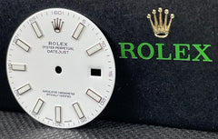 Rolex DateJust 2 Men's 41mm White Dial Silver Stick Steel Index 116300 116334