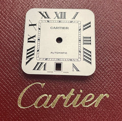 Cartier Santos White Dial Black Roman 40mm Men's Automatic Steel Ref: WSSA0018