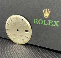 Rolex Datejust 36mm Silver Linen Non Quick Stick Dial Oyster 1601 1603 RARE!