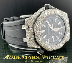 AUDEMARS PIGUET Royal Oak Offshore 42mm Diver Iced 15ct Diamonds Steel Watch