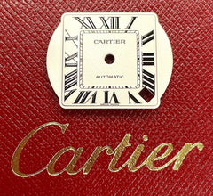 Cartier Santos Galbee XL 33mm Silver Dial Black Roman Automatic Watch Ref 2823