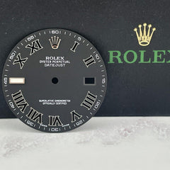 Rolex DateJust 2 41mm Men’s Black Roman Numeral Matte Black Dial 116334 116300