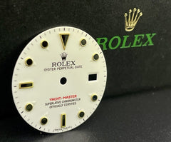 Rolex Mens 40mm Yacht-Master Date White Dial Black/Gold Index Ref 16628 16623