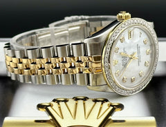 Rolex Ladies Datejust 31mm 18k Yellow Gold/Steel ICED 1.5ct Diamonds MOP Dial