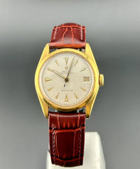 Rolex 31mm 1950s Vintage Gold Shell OysterDate Precision Watch Ref 6066