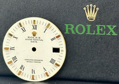 Rolex Date Men's 34mm Two Tone Gold Roman White Dial Oyster Jubilee 1501 1505