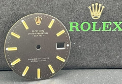 Rolex Date Men's 34mm Black Dial Gold Stick Oyster Jubilee Model 1501 15233