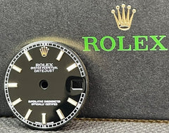 Rolex Datejust Midsize 31mm Black Dial Yellow Gold/White Stick Dial 178273