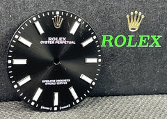 Rolex 39mm Men's Oyster Perpetual Black Dial Stick Jubilee Ref: 114300