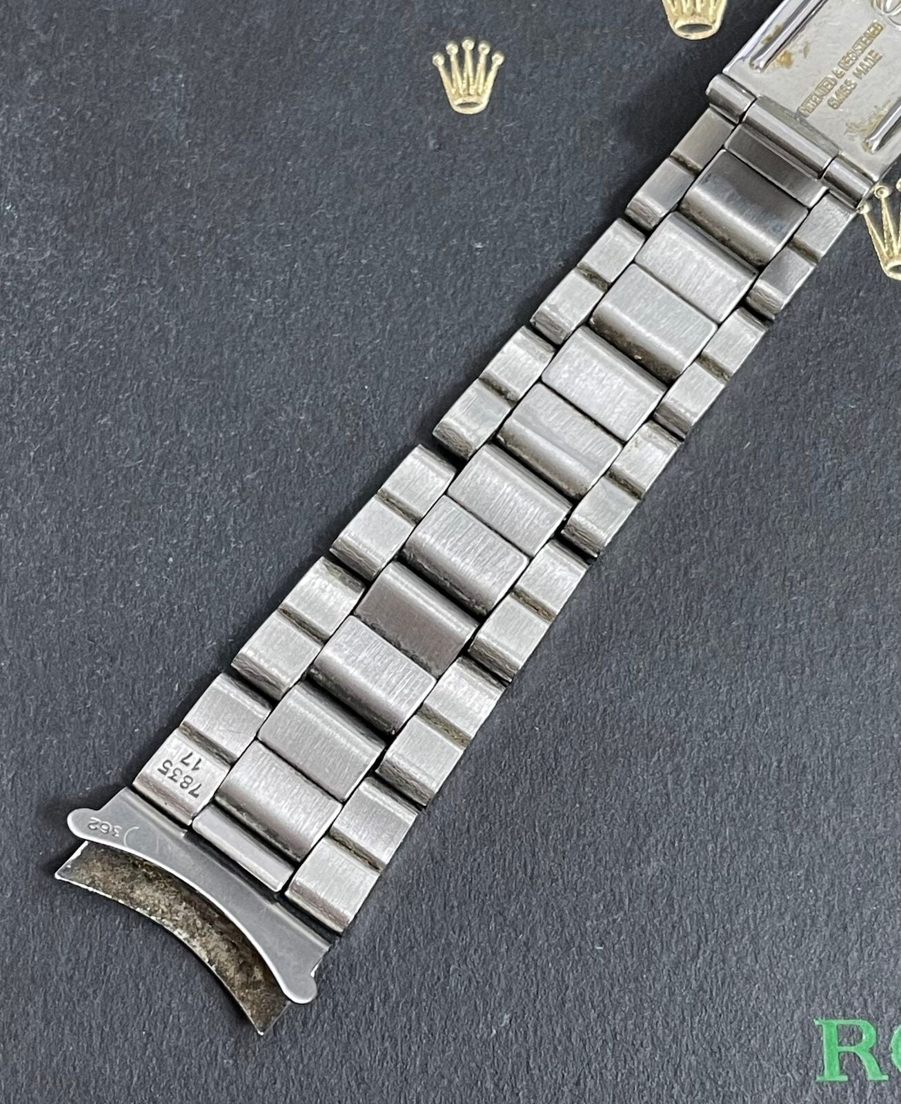 Rolex Date Midsize Oyster Band 17mm Stainless Steel Bracelet 7835