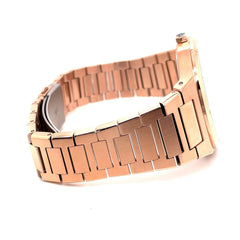 IceTime ALPHA Rose 42mm Men's Rose Gold Steel Watch Iced 0.10ct Diamonds