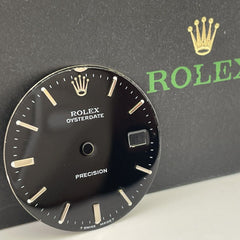 Rolex REFINISHED Oysterdate Precision Men's 34mm Stainless Steel Black Dial 6694