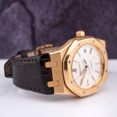 Audemars Piguet Royal Oak 18K Rose Gold  "JUMBO" 39mm White Dial Watch 15300OR