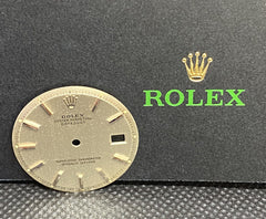 Rolex Datejust 36mm Silver Linen Non Quick Stick Dial Oyster 1601 1603 RARE!