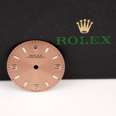 Rolex Oyster Perpetual Ladies 31mm Arabic Pink Dial Jubilee Steel Model 77080