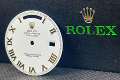 Rolex Men's Day-Date II 41mm White Dial 18k Yellow Gold Roman President 218238