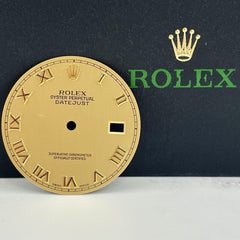 Rolex Datejust 36mm Men's 18k Yellow Gold Dial Roman Numeral Markers Ref 116233