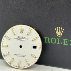 Rolex Datejust 41mm White Dial Yellow Gold Stick Oyster Jubilee Ref: 126333