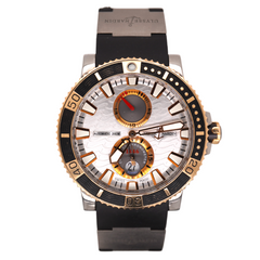 Ulysse Nardin  45mm Silver Dial  18k Yellow Gold Stainless Steel Rubber 265-90