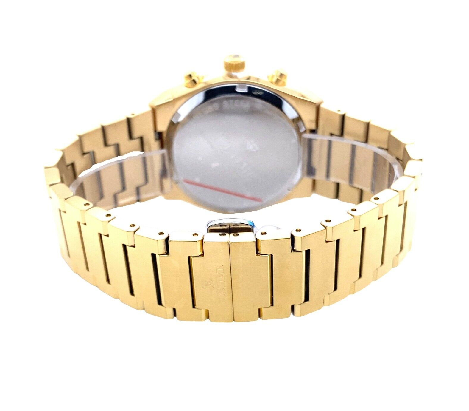 IceTime Maximus 41mm Men Yellow Gold Steel Watch Green Dial Iced