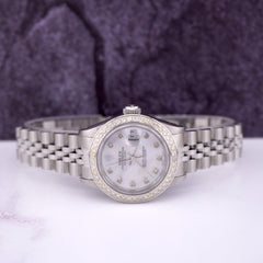 Rolex Ladies Datejust 26mm Steel Watch Jubilee ICED 1.50ct Diamonds MOP Dial