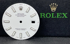 Rolex DateJust 2 Men's 41mm White Dial Silver Stick Steel Index 116300 116334