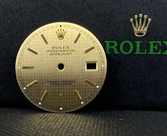 Rolex Datejust Men's 36mm Gold Houndstooth Quick Stick Dial Jubilee 16013 16233